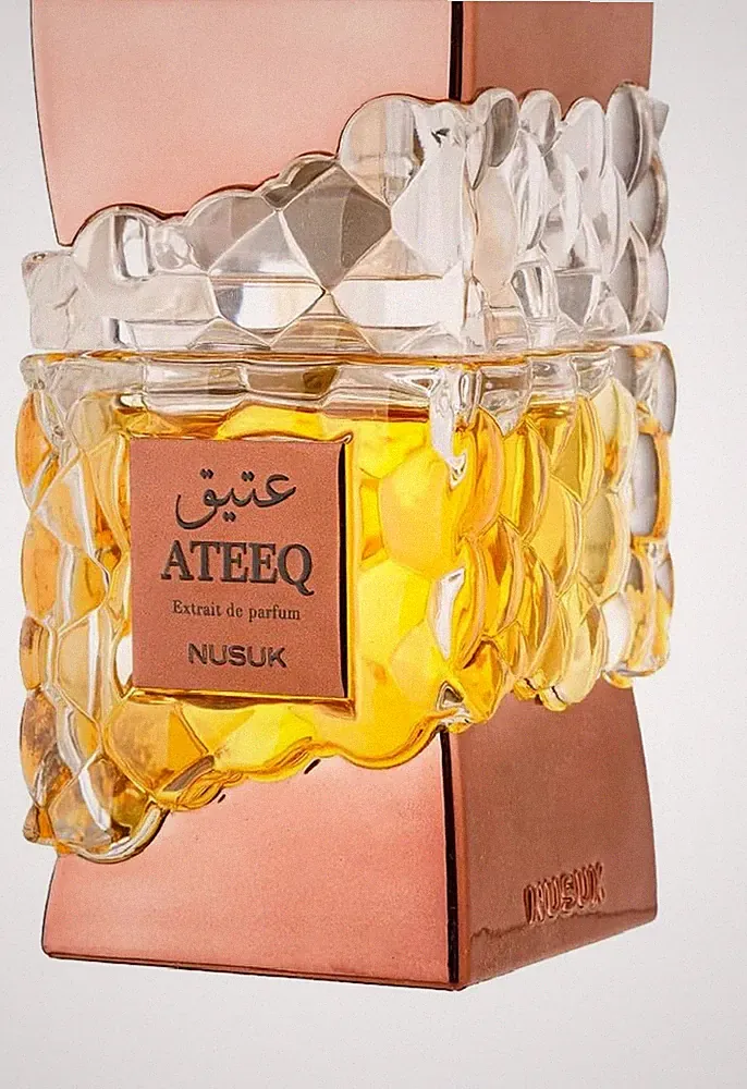 ATEEQ Extrait De Parfum Von Nusuk, Luxus-Duft in Geschnittener Glasflasche Mit K