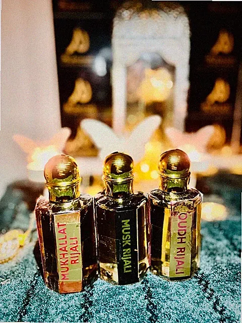 Attar Oudh Öl 12 ml - Oudh Rijali/Mukhallat Rijali/Musk Rijali alkoholfreies Parfum