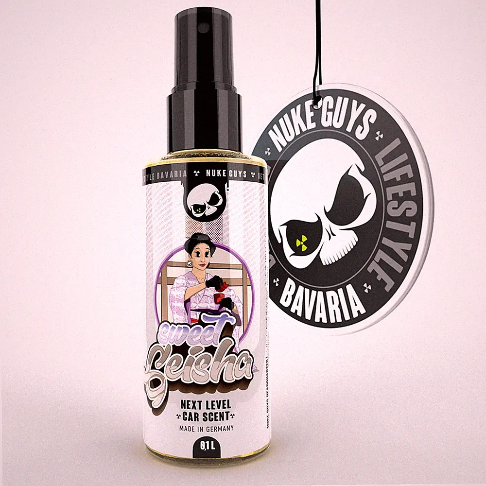 Auto Duft Parfüm Innenraum Nuke Guys - Sweet Geisha + Anhänger duftlos Set