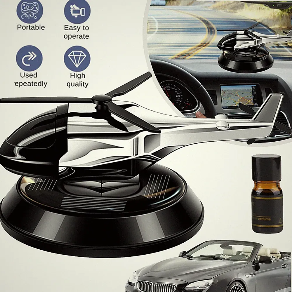 Auto Lufterfrischer Hubschrauber Solar Auto Aromatherapie Parfüm Diffusor Decor