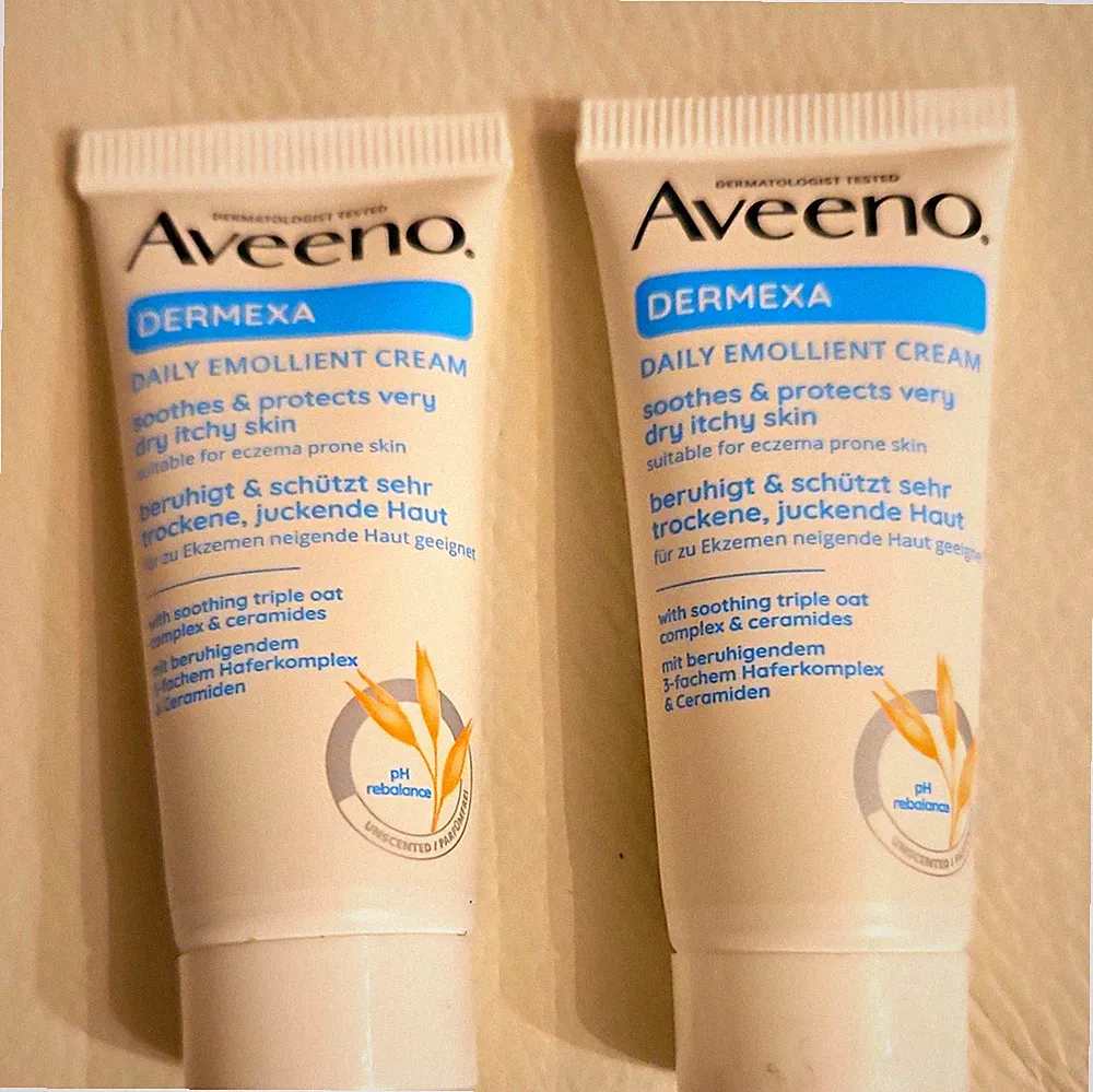 Aveeno Dermexa Daily Emollient Creme parfümfrei Probengröße Gesicht 2×15ml