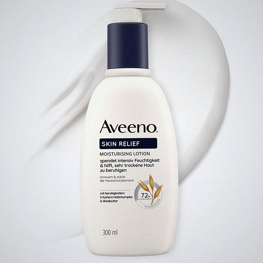 Aveeno Skin Relief Bodylotion – parfümfrei, spendet 300 ml (1er Pack), White