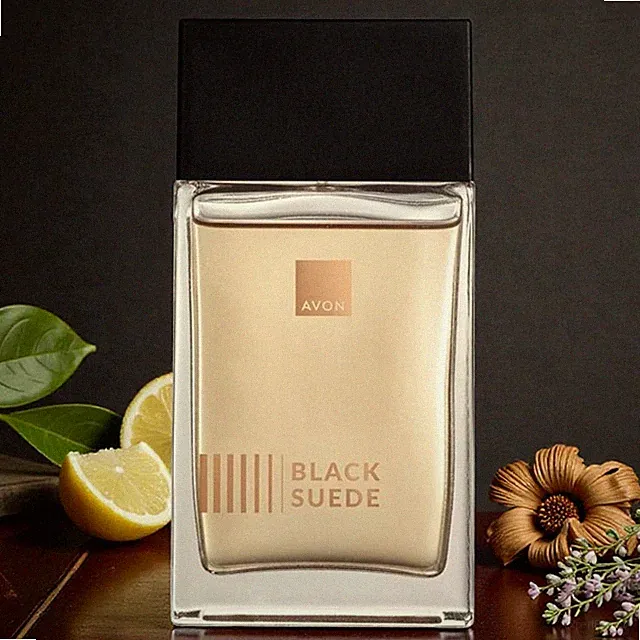 Avon BLACK SUEDE Herren Parfum Toilette Spray Zitrone Bergamotte Geranie Edel