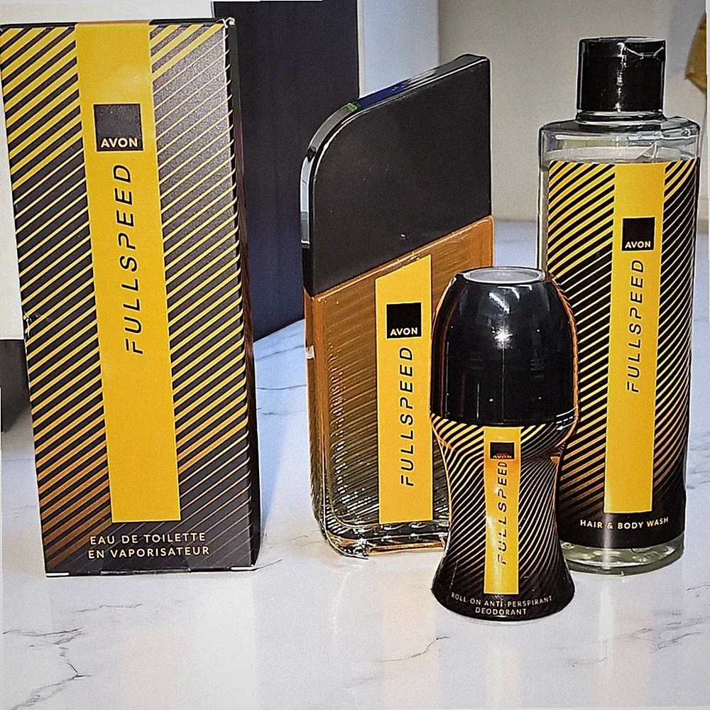 Avon FULL SPEED Toilette Spray Herren Parfum Duschgel Deo Bergamotte Zitrus Set