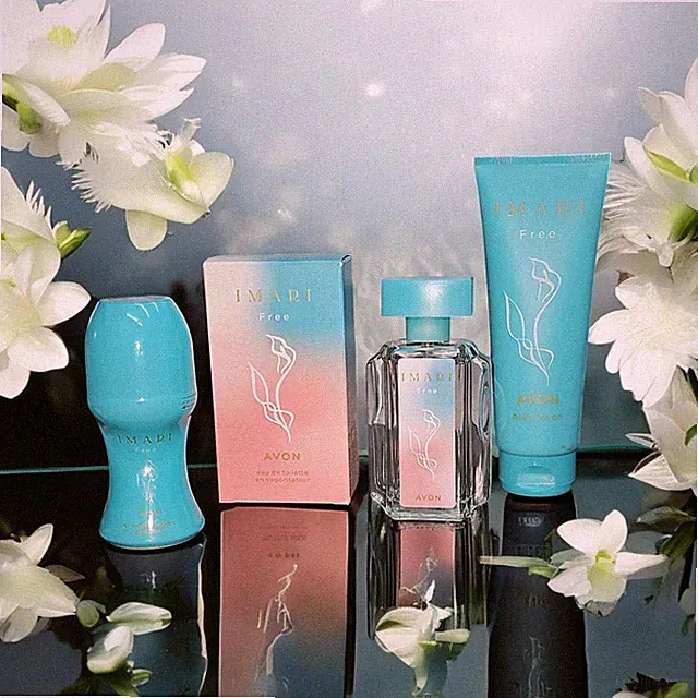Avon IMARI FREE Damen Set Parfum Geschenk Lotion Deo Duft Wasserlilie Amber