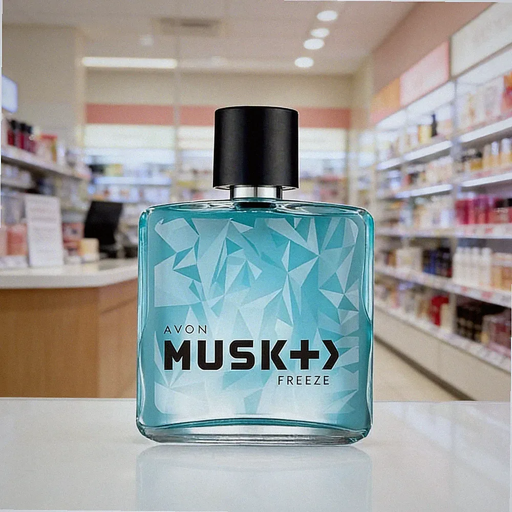 AVON MUSK FREEZE Herren Toilette Parfum Amber Pfeffer Top Duft Spray Ritual Man