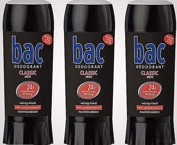 bac Classic Men Deo Stick Deodorant würzig frischer Duft 24h Schutz 3x 40ml NEU