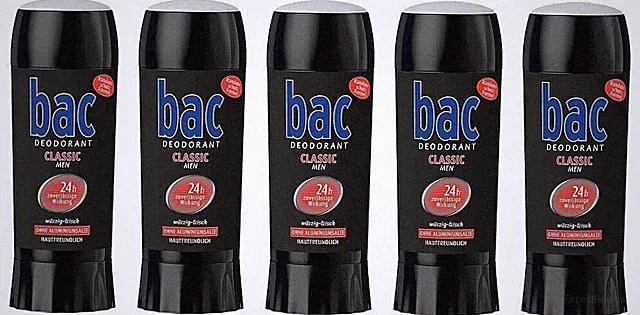 ✅ bac Classic Men Deo Stick Deodorant würzig frischer Duft 24h Schutz 5 x 40ml ✅