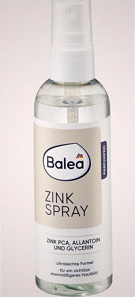 Balea Zink Spray parfümfrei vegan, 100 ml Flasche