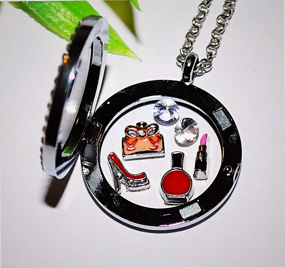 BEAUTY QUEEN +++ Medaillon Kette Anhänger Magnetverscluss FLOATING CHARM ParfümS