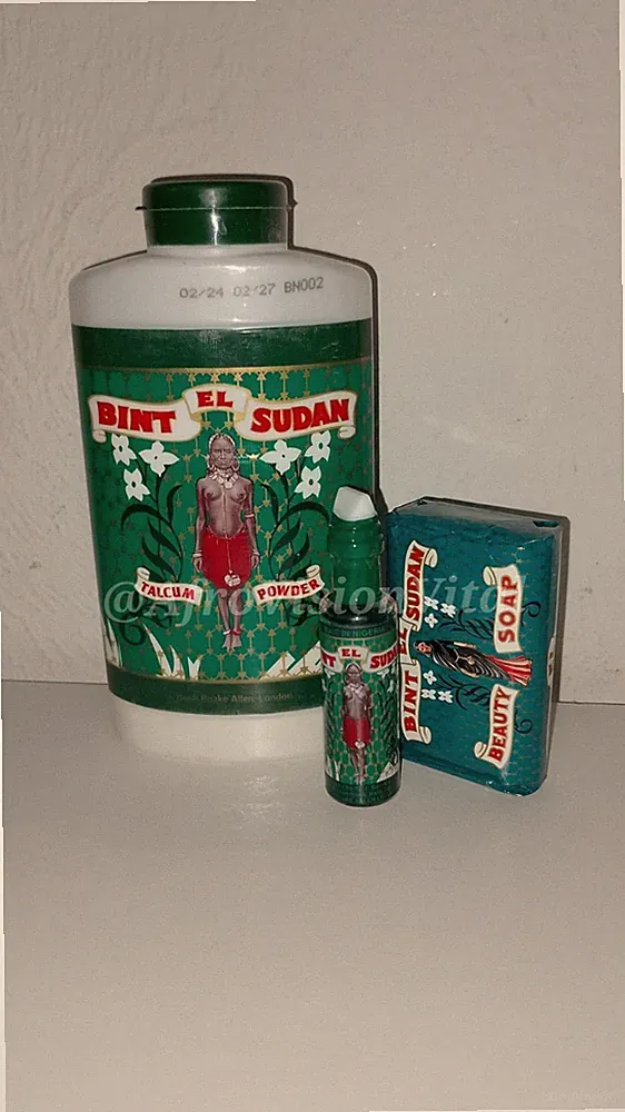 Bint El Sudan Set – Talkum 250 g + Duftöl 12 ml + 1 Seife – Spirituelles Ritual