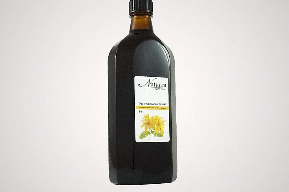 BIO Johanniskraut Mazerat Rotöl 250ml Glas Naturra Premium Qualität Deutschland
