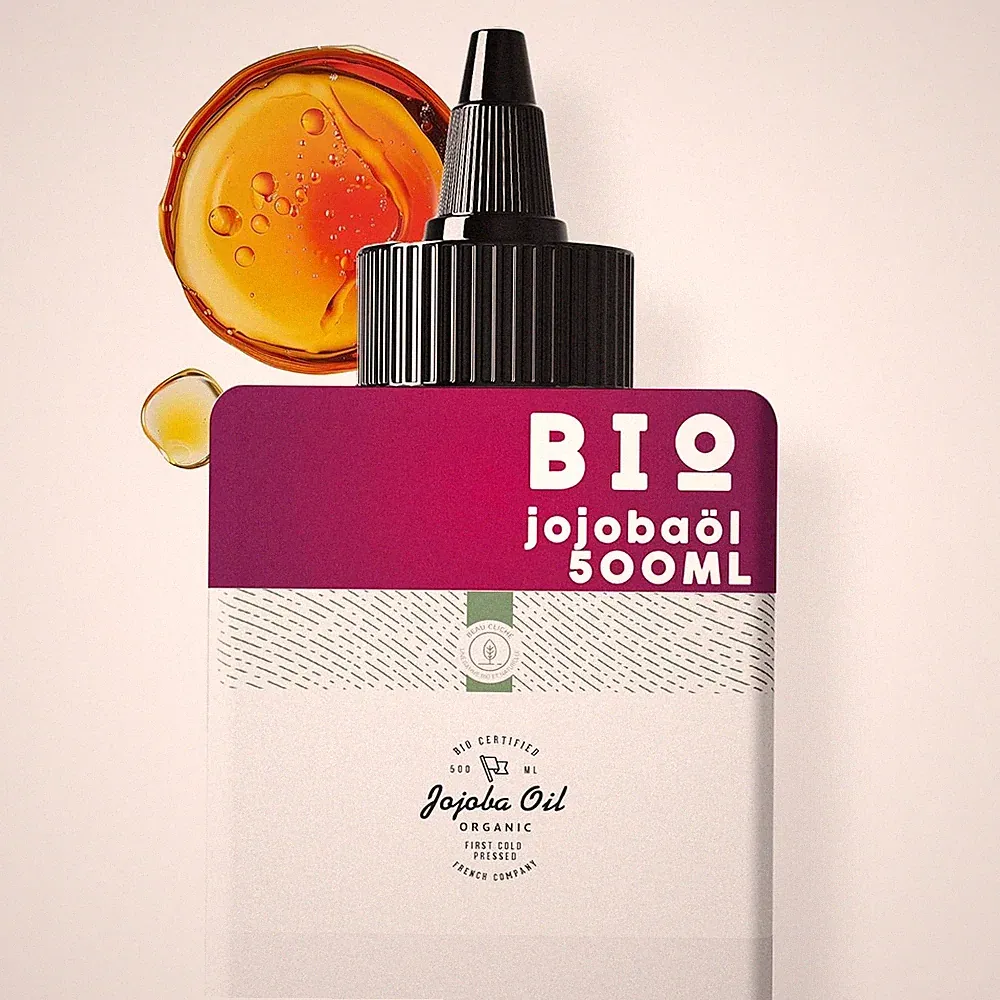 Bio Jojobaöl 500 ml Kaltgepresst Pflanzliche Plastikflas