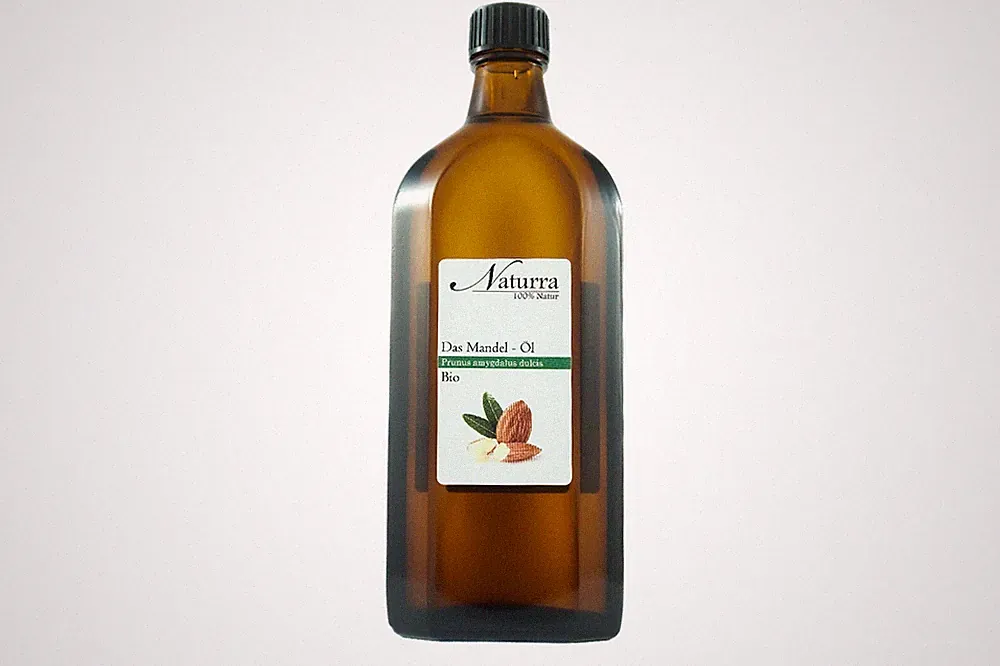 BIO Mandelöl kaltgepresst unraffiniert nativ 250ml Glas Naturra Premium-Kosmetik