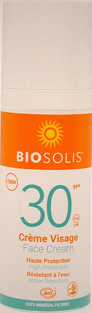 Bio Sonnencreme Gesicht LSF 30 - Vegan - hypoallergen - Parfüme frei - BioSolis