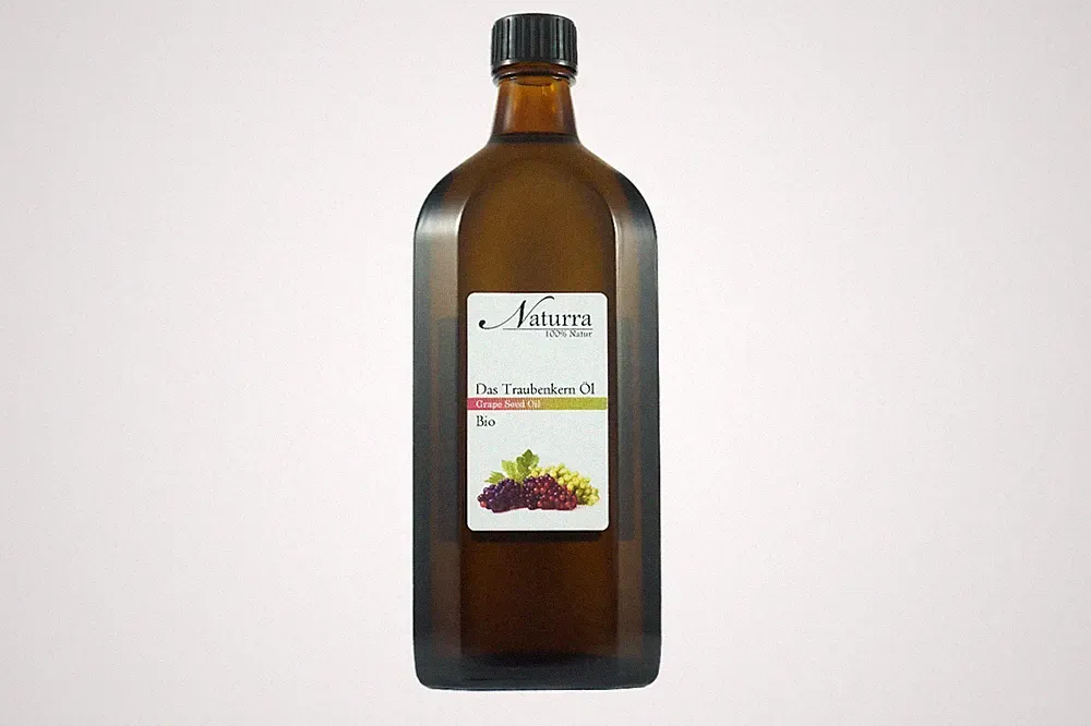 BIO Traubenkernöl kaltgepresst unraffiniert nativ 250ml Glas Premium Kosmetik