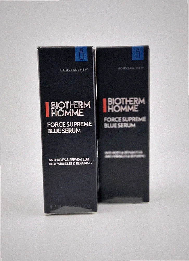 BIOTHERM HOMME 36 ml Force Supreme Blue Serum Anti-Wrinkles & Repairing 2x 18 ml