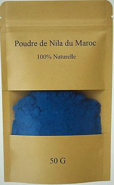 Blaues Nilpulver 50g - 100% natürliche Pflege Glanz Gesicht, Körper & Haare