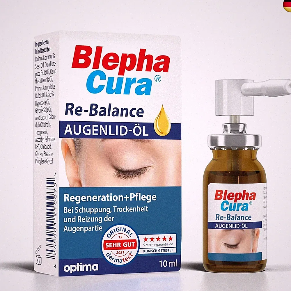 BlephaCura Re-Balance Augenlid-Öl 10 ml mit Auszügen von Aloe Vera, Zur sanften