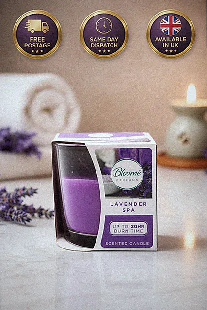 BLOOME Duftkerze im Glas Duft Aromakerze 20 Std Brenndauer P1