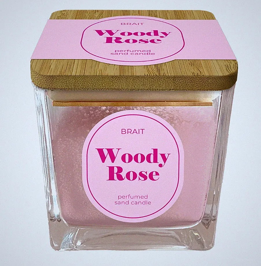 BRAIT PARFÜMIERTE SANDKERZE WOODY ROSE 100% NATÜRLICHE ZUTATEN 130g
