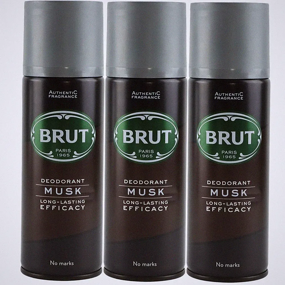 Brut Musk 3 x 200 ml Deo Spray Deodorant Spray Set