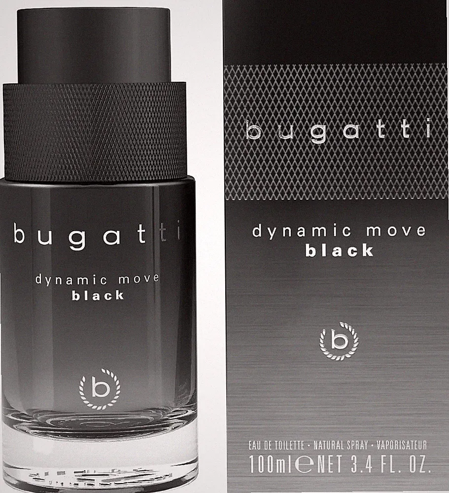 Bugatti Dynamic Move Black Eau de Toilette Herren, 100 Ml