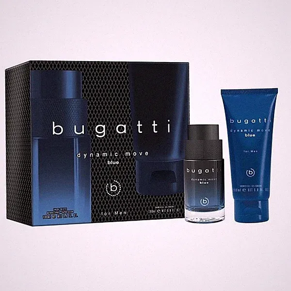 BUGATTI DYNAMIC MOVE BLUE 100ML EDT SPRAY + 200ML DUSCHGEL BRANDNEU GESCHENKSET