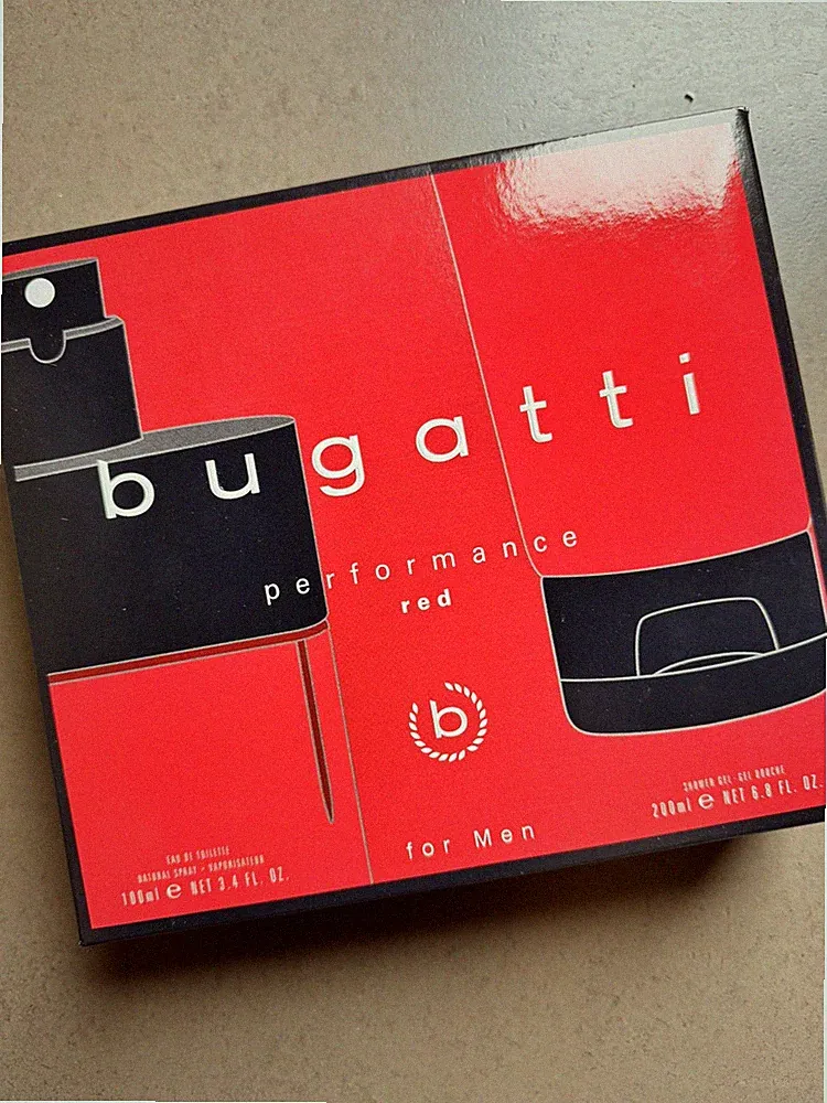 BUGATTI Performance Red 100 ml Eau de Toilette Spray + 200 ml Duschgel Neu & Ovp