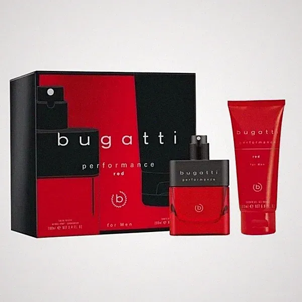BUGATTI PERFORMANCE RED 100ML EAU DE TOILETTE SPRAY + 200ML DUSCHGEL SET