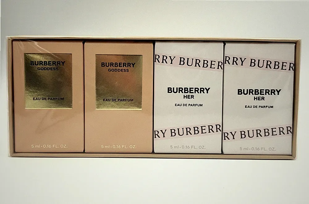 Burberry Her & Goddess EDP Mini Set 4 x 5ml Neu Travel Retail Exclusive Reiseset