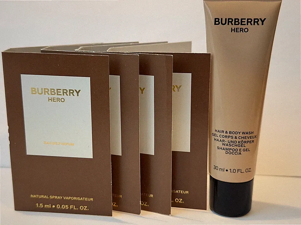 Burberry Hero Parfum 6 ml ,Hai & Body Wash 30 ml Neu