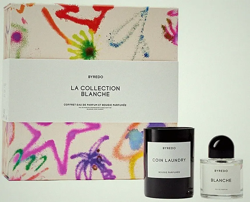 BYREDO Blanche Eau de Parfum Spray 100 ml Set inkl. Coin Laundry Duftkerze