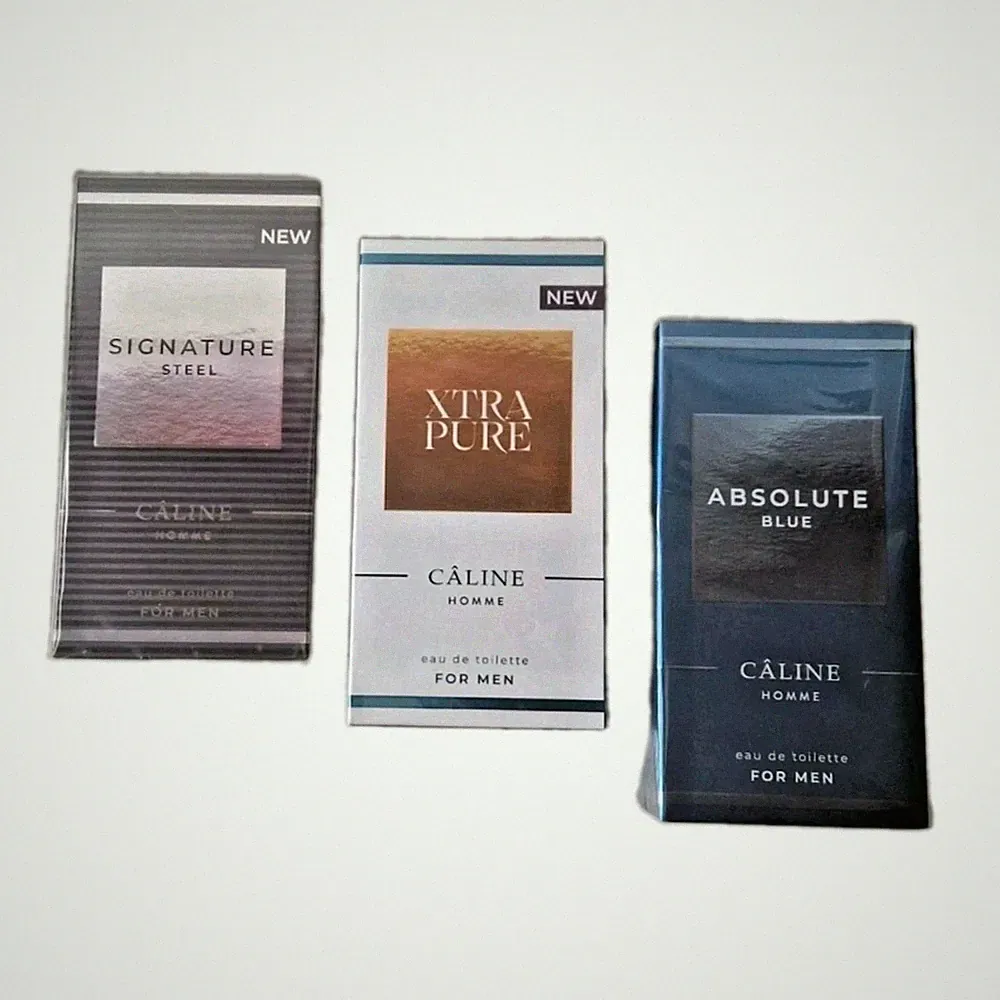 CÂLINE Herren Set – Xtra Pure, Absolute Blue, Signature Steel – 3×60 ml EdT OVP