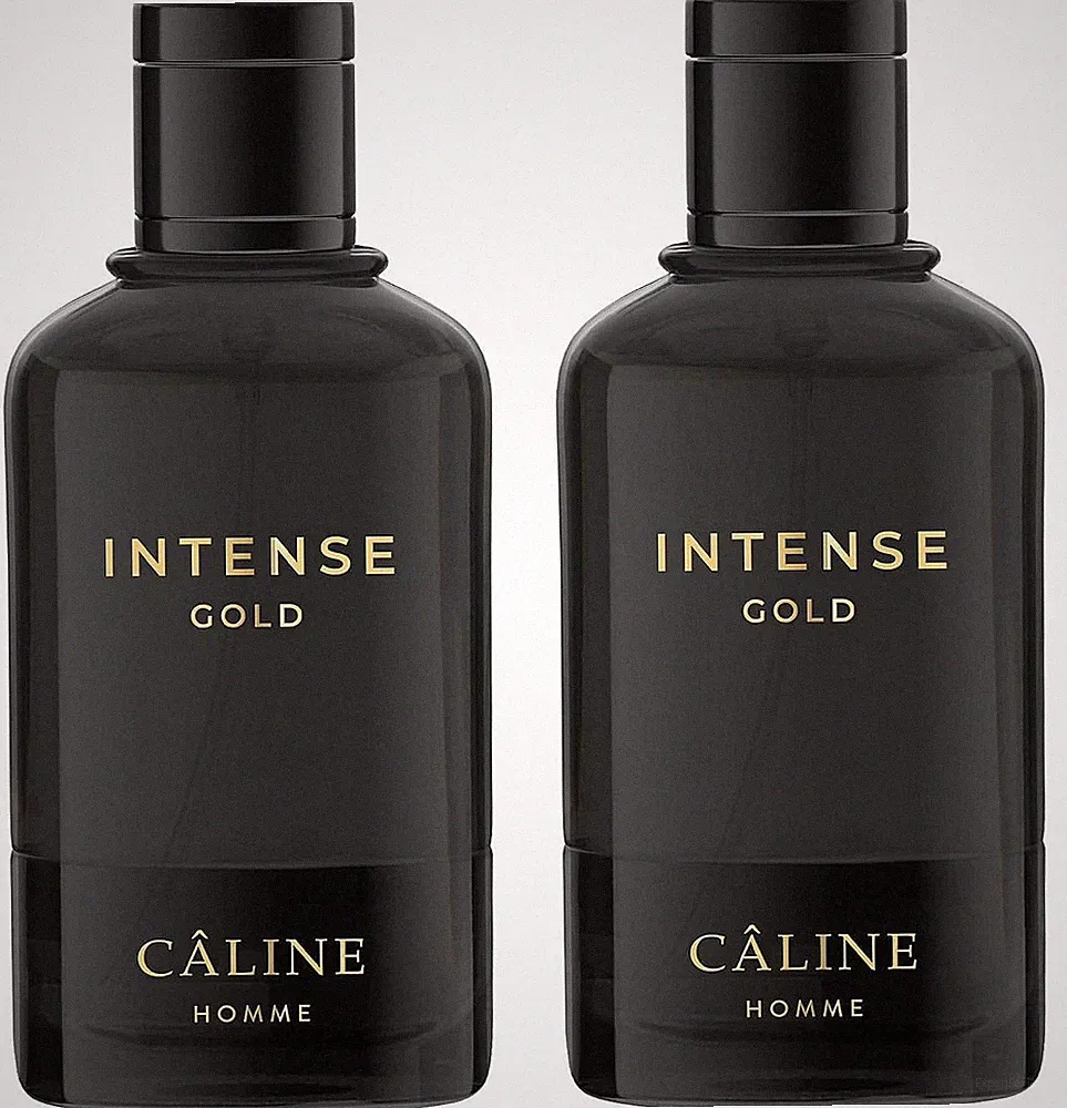 Caline INTENSE GOLD Eau de Toilette for Men EdT Spray Herren Duftzwilling 2x60ml