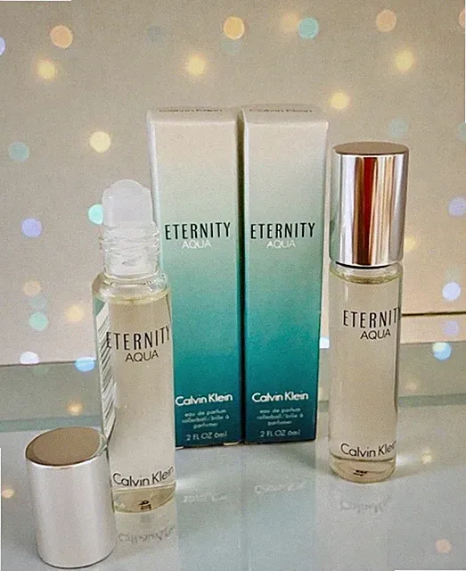 Calvin Klein CK Eternity Aqua for Women 12 ml Eau De Parfum Rollerball 2 x 6 ml