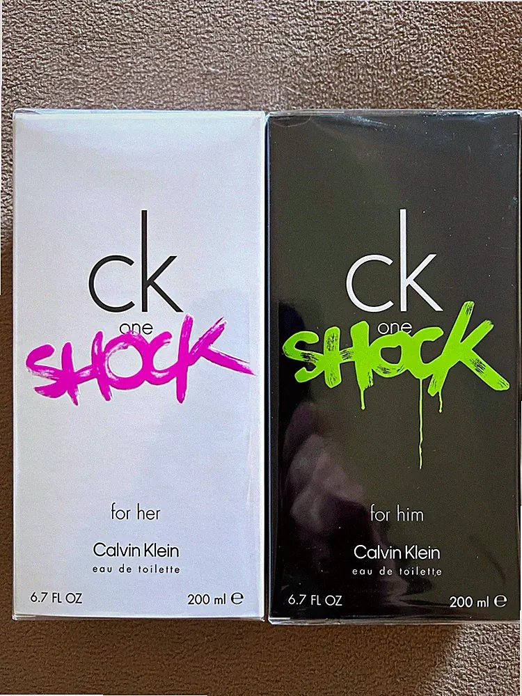 Calvin Klein ck one shock Eau de Toilette Spray Set 2x 200 ml (Her + Him)
