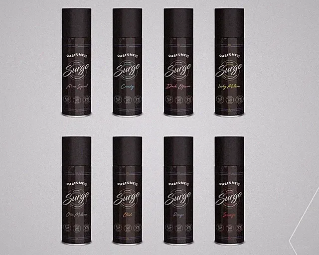 Carfume Surge Lufterfrischer Spraydose 400ml Deodorierer (8 Düfte verfügbar)