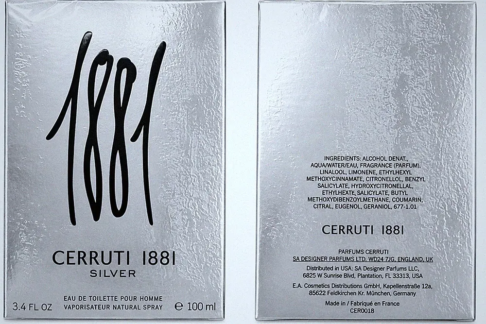 Cerruti 1881 Silver Eau de Toilette 100 ml – Herren – neu & originalverpackt