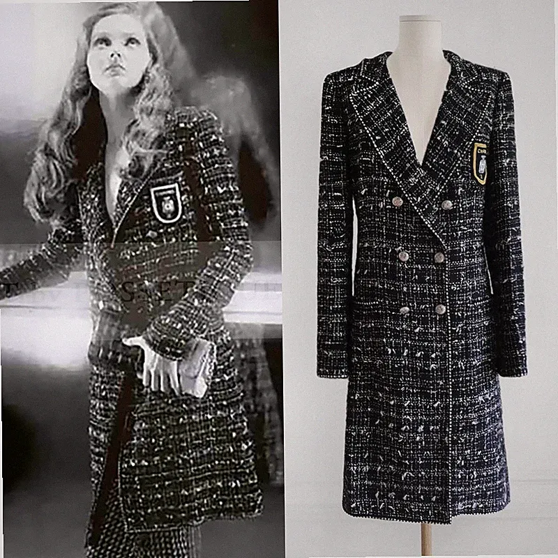 CHANEL 05C VINTAGE FANTASY TWEED PARFUM PATCH JACKE MANTEL FR42