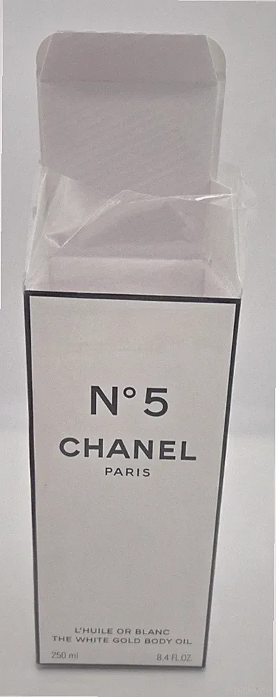 CHANEL No5 The White Gold Badeöl (250 ml) Innenpack Hülle und Box LEER