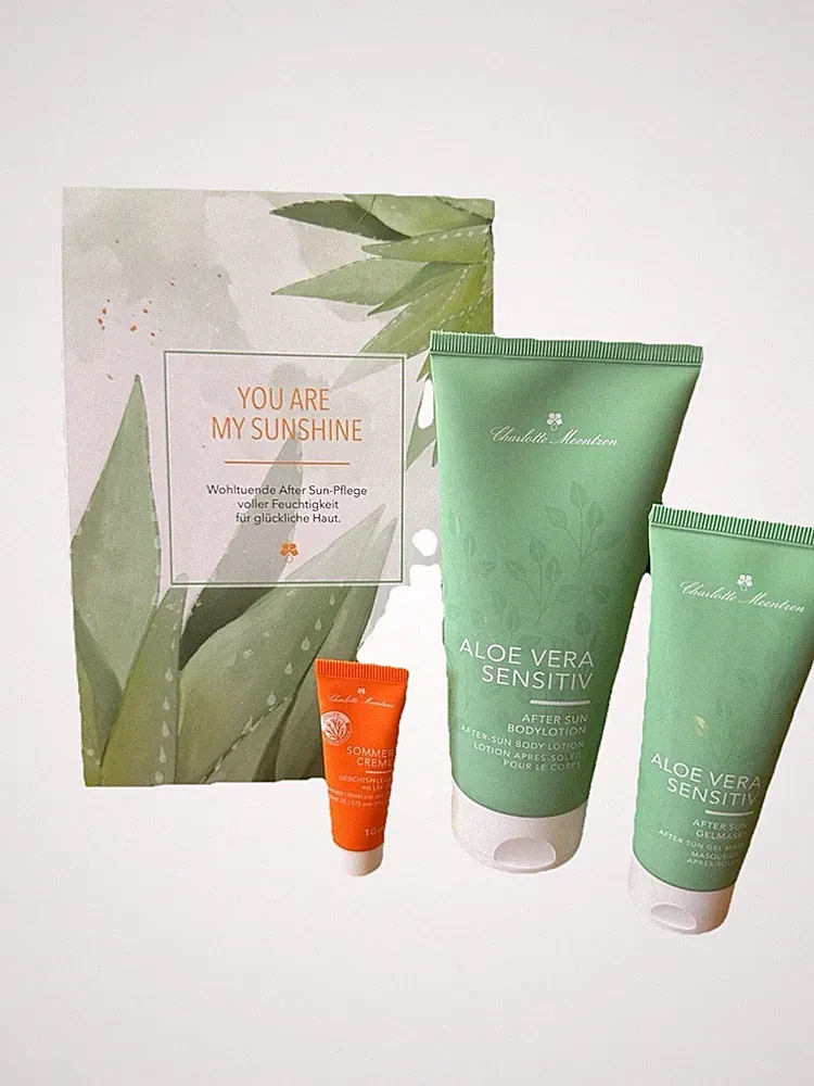 Charlotte Meentzen Aloe Vera Geschenkset Gelmaske After Sun Bodylotion