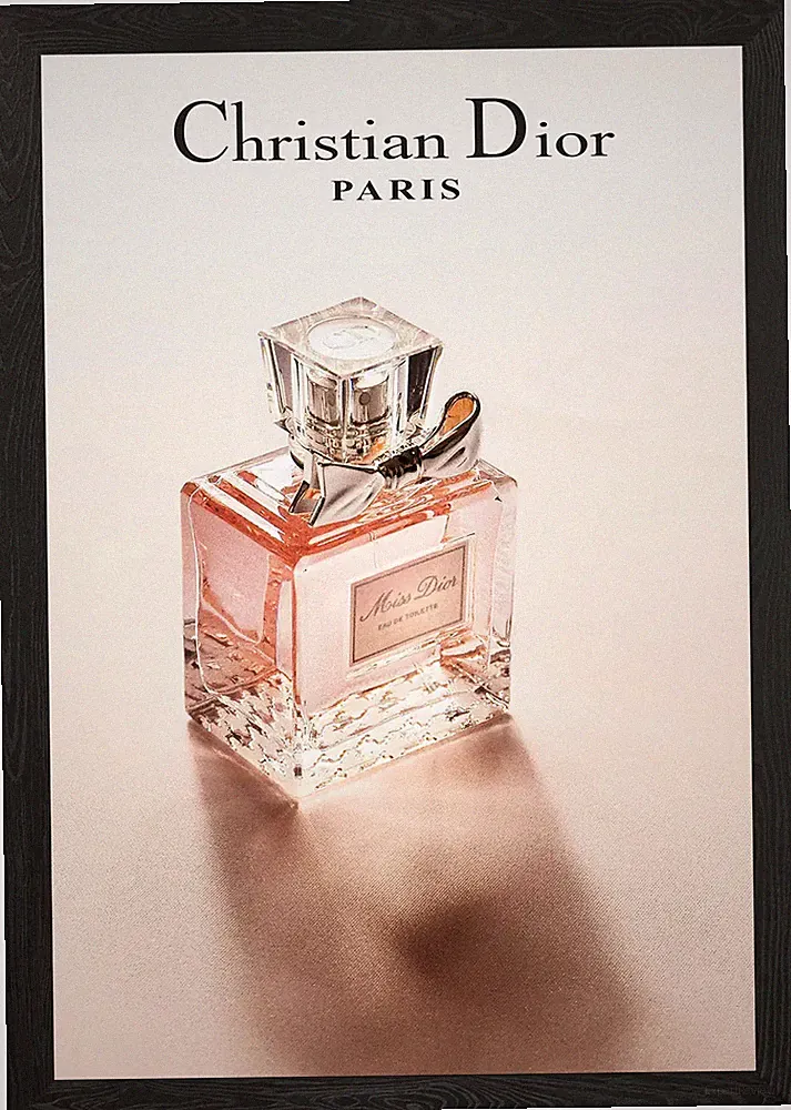 Christian Dior Parfum gerahmtes Wandbild Poster Leinwanddruck Bild