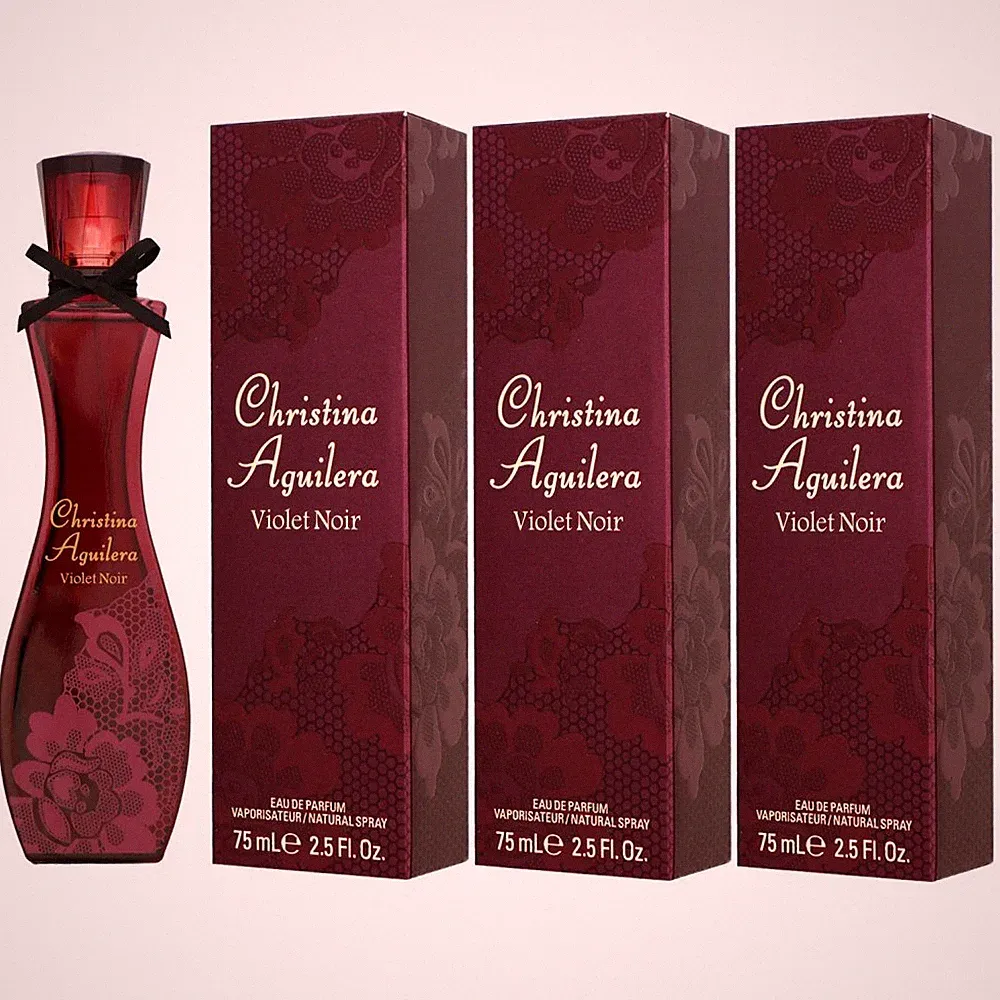 Christina Aguilera Violet Noir 3 x 75 ml Eau de Parfum EDP Set Damenparfum