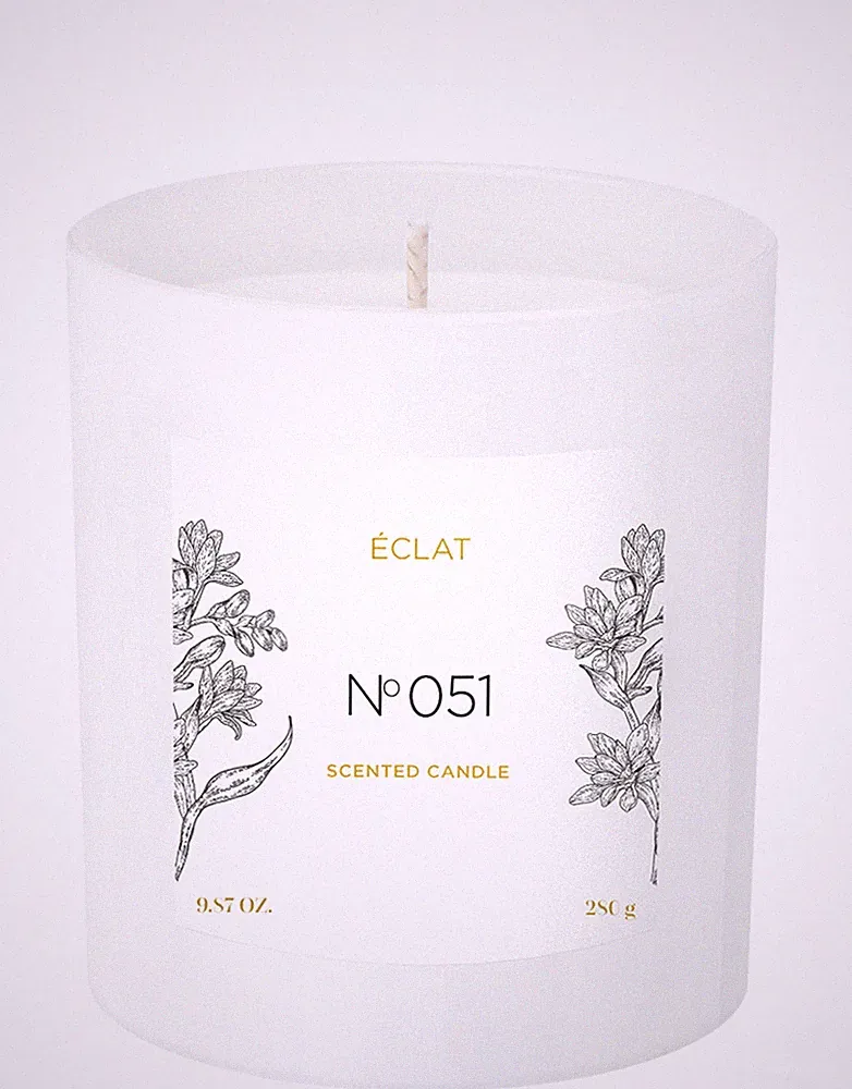 ÉCLAT 051 Duftkerze - natürliches Sojawachs, Vegan, 280g Kerze, Geschenk, handge