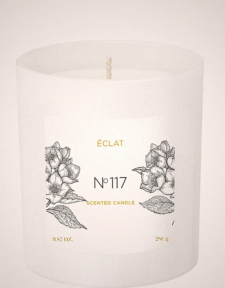 ÉCLAT 117 Duftkerze - natürliches Sojawachs, Vegan, 280g Kerze, Geschenk, handge