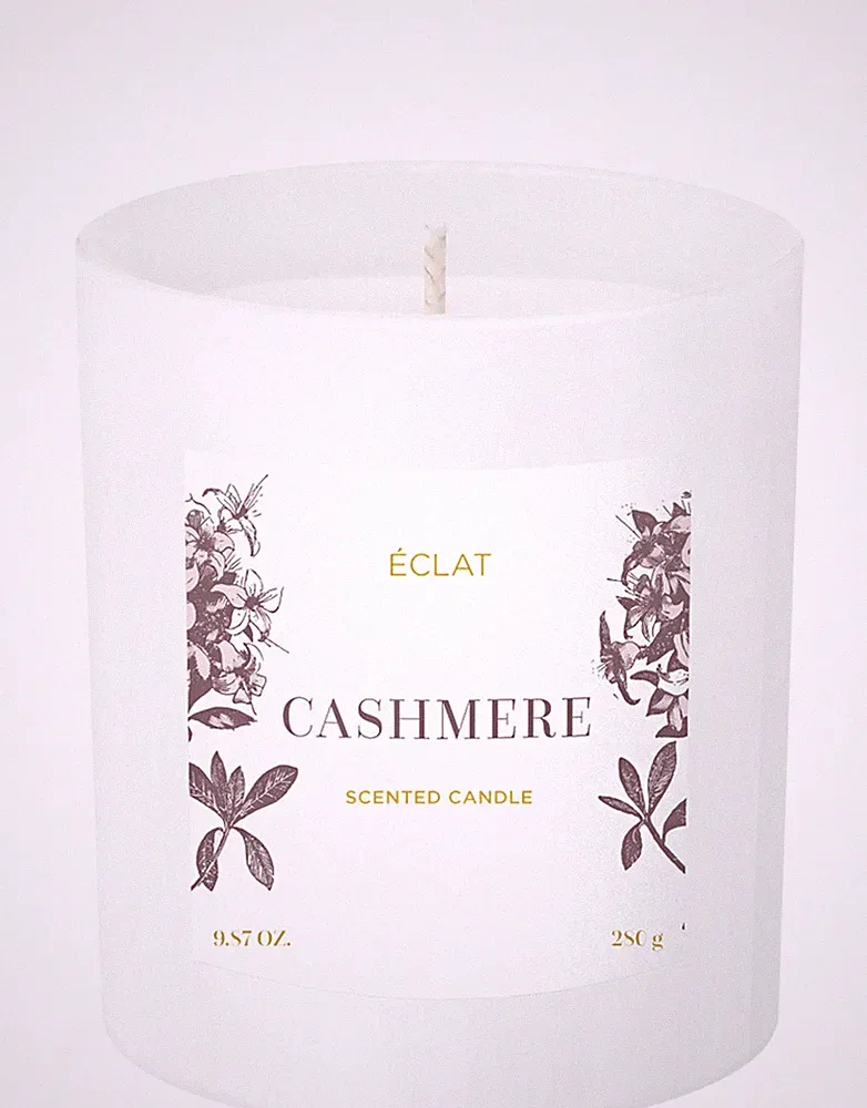 ÉCLAT Cashmere Duftkerze - natürliches Sojawachs, Vegan, 280g Kerze, Geschenk, h