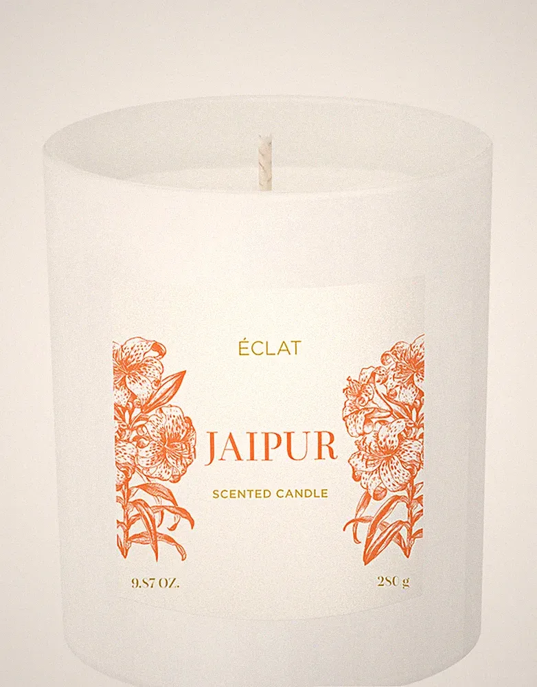 ÉCLAT Jaipur Duftkerze - natürliches Sojawachs, Vegan, 280g Kerze, Geschenk, han