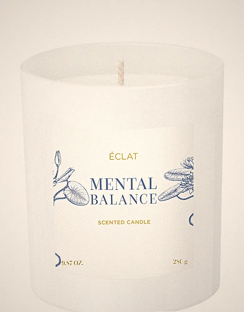 ÉCLAT Mental Balance Duftkerze - natürliches Sojawachs, Vegan, 280g Kerze, Gesch