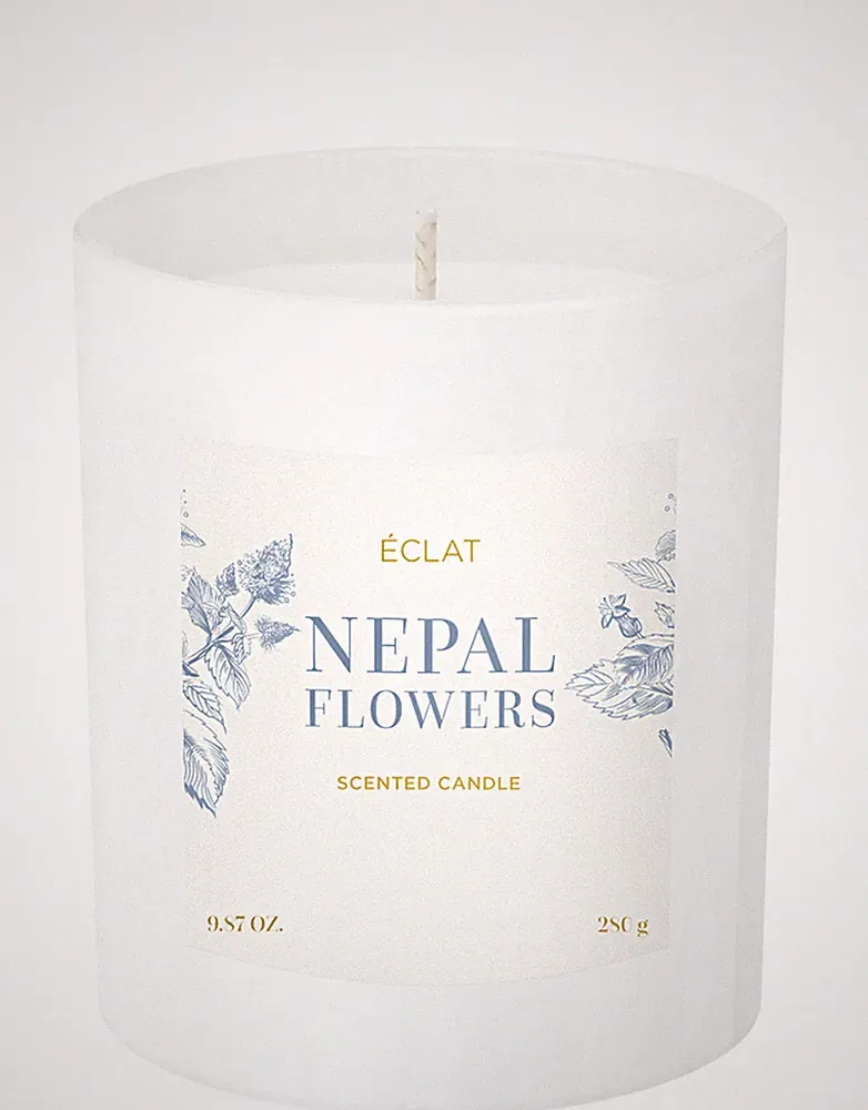 ÉCLAT Nepal Flowers Duftkerze - natürliches Sojawachs, Vegan, 280g Kerze, Gesche
